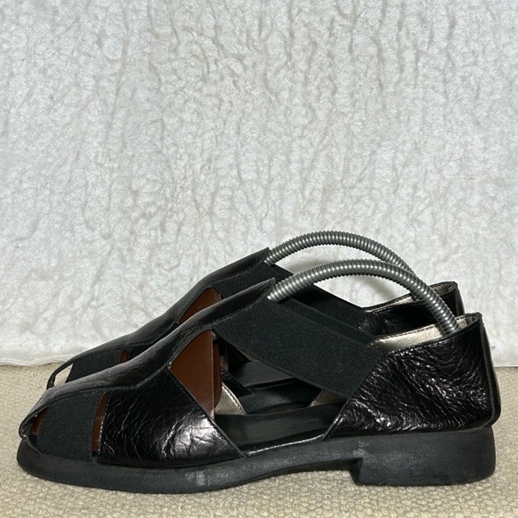 Aerosoles Womens Black/Brown Leather SlipOn Casual Sandals Shoes SZ US 6.5 - Picture 2 of 12